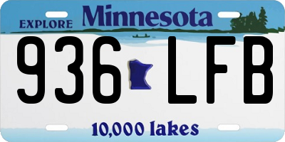 MN license plate 936LFB
