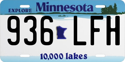 MN license plate 936LFH