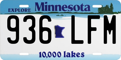 MN license plate 936LFM