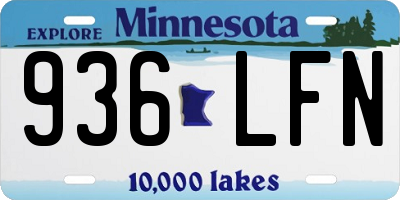 MN license plate 936LFN