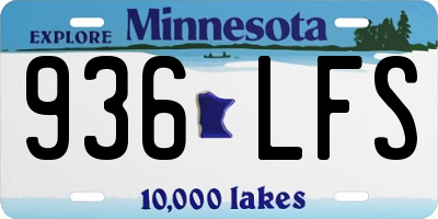 MN license plate 936LFS