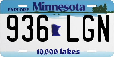 MN license plate 936LGN
