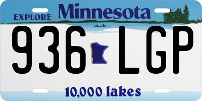 MN license plate 936LGP