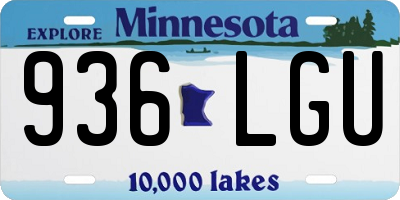 MN license plate 936LGU