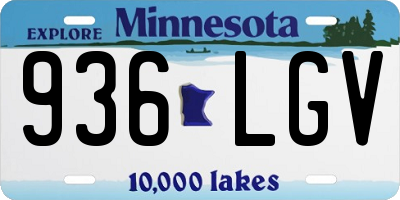 MN license plate 936LGV