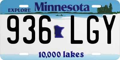 MN license plate 936LGY
