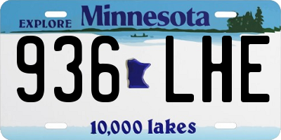 MN license plate 936LHE