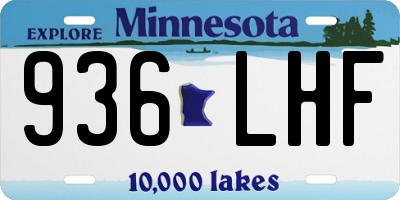 MN license plate 936LHF