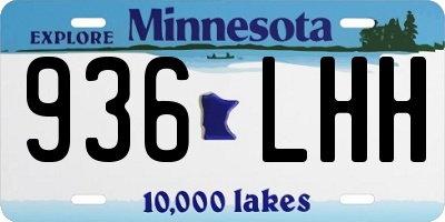 MN license plate 936LHH