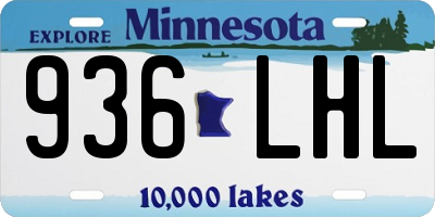 MN license plate 936LHL