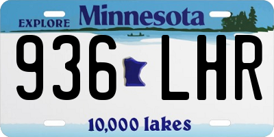 MN license plate 936LHR
