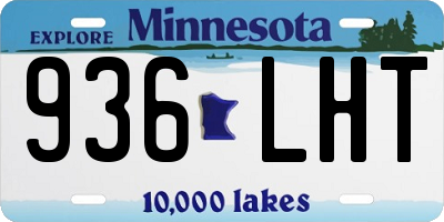 MN license plate 936LHT