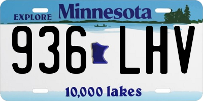 MN license plate 936LHV