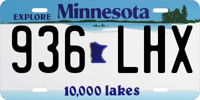 MN license plate 936LHX