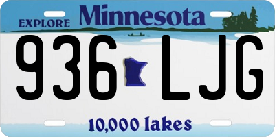 MN license plate 936LJG