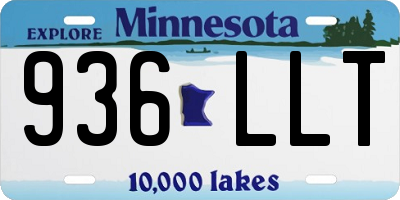 MN license plate 936LLT