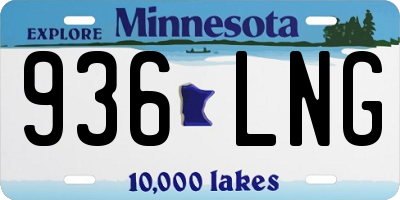MN license plate 936LNG