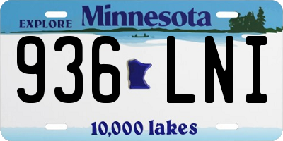 MN license plate 936LNI