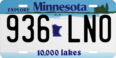 MN license plate 936LNO