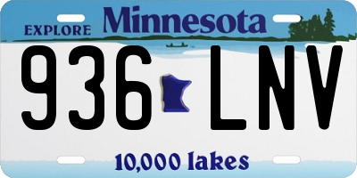 MN license plate 936LNV