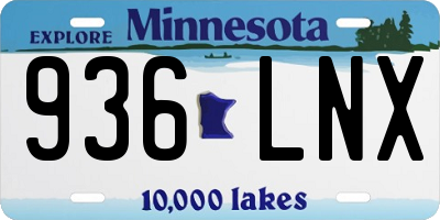 MN license plate 936LNX