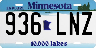 MN license plate 936LNZ