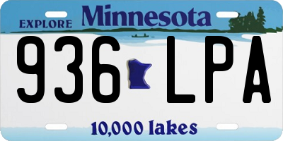 MN license plate 936LPA