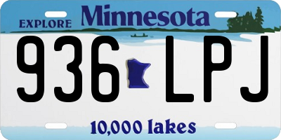 MN license plate 936LPJ