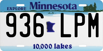 MN license plate 936LPM