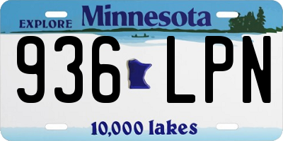 MN license plate 936LPN