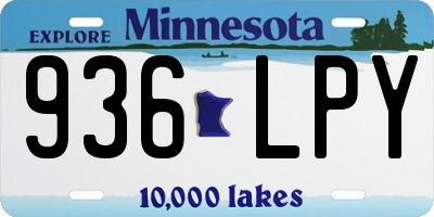 MN license plate 936LPY
