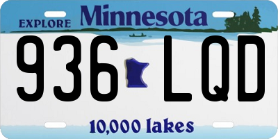 MN license plate 936LQD