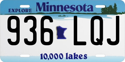 MN license plate 936LQJ