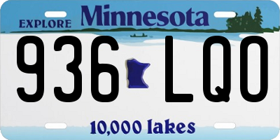 MN license plate 936LQO