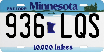 MN license plate 936LQS