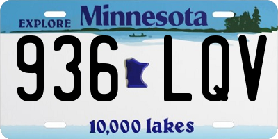 MN license plate 936LQV