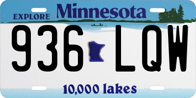 MN license plate 936LQW