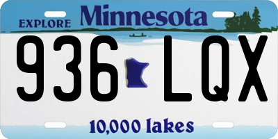 MN license plate 936LQX