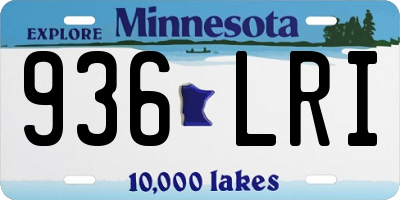 MN license plate 936LRI