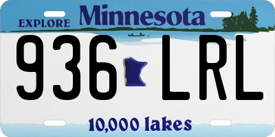 MN license plate 936LRL