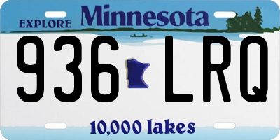 MN license plate 936LRQ