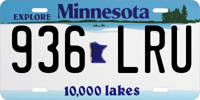MN license plate 936LRU