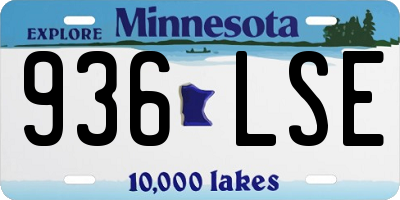 MN license plate 936LSE