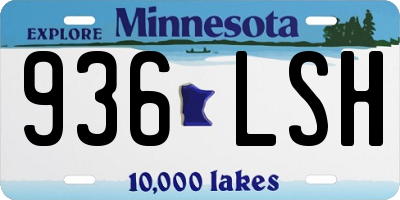 MN license plate 936LSH