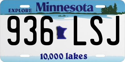 MN license plate 936LSJ