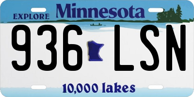 MN license plate 936LSN