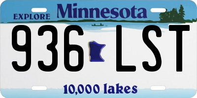 MN license plate 936LST