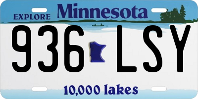 MN license plate 936LSY