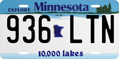 MN license plate 936LTN