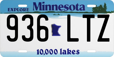 MN license plate 936LTZ